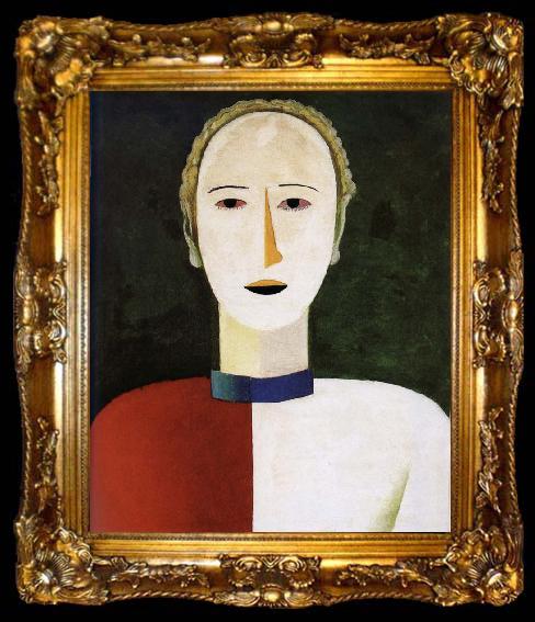 framed  Kasimir Malevich Head of female, ta009-2